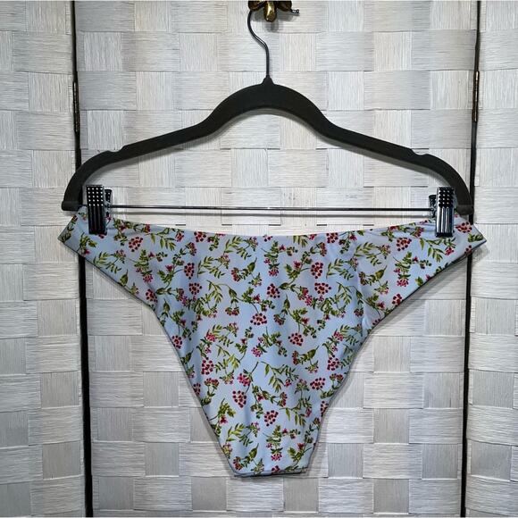 J. Crew Womens Curved Waist Cheeky Bikini Bottoms In Cloud Meadow Floral Size M - Picture 2 of 15